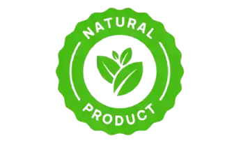 100 percent natural formula badge highlighting plant based ingredients and clean formulation
